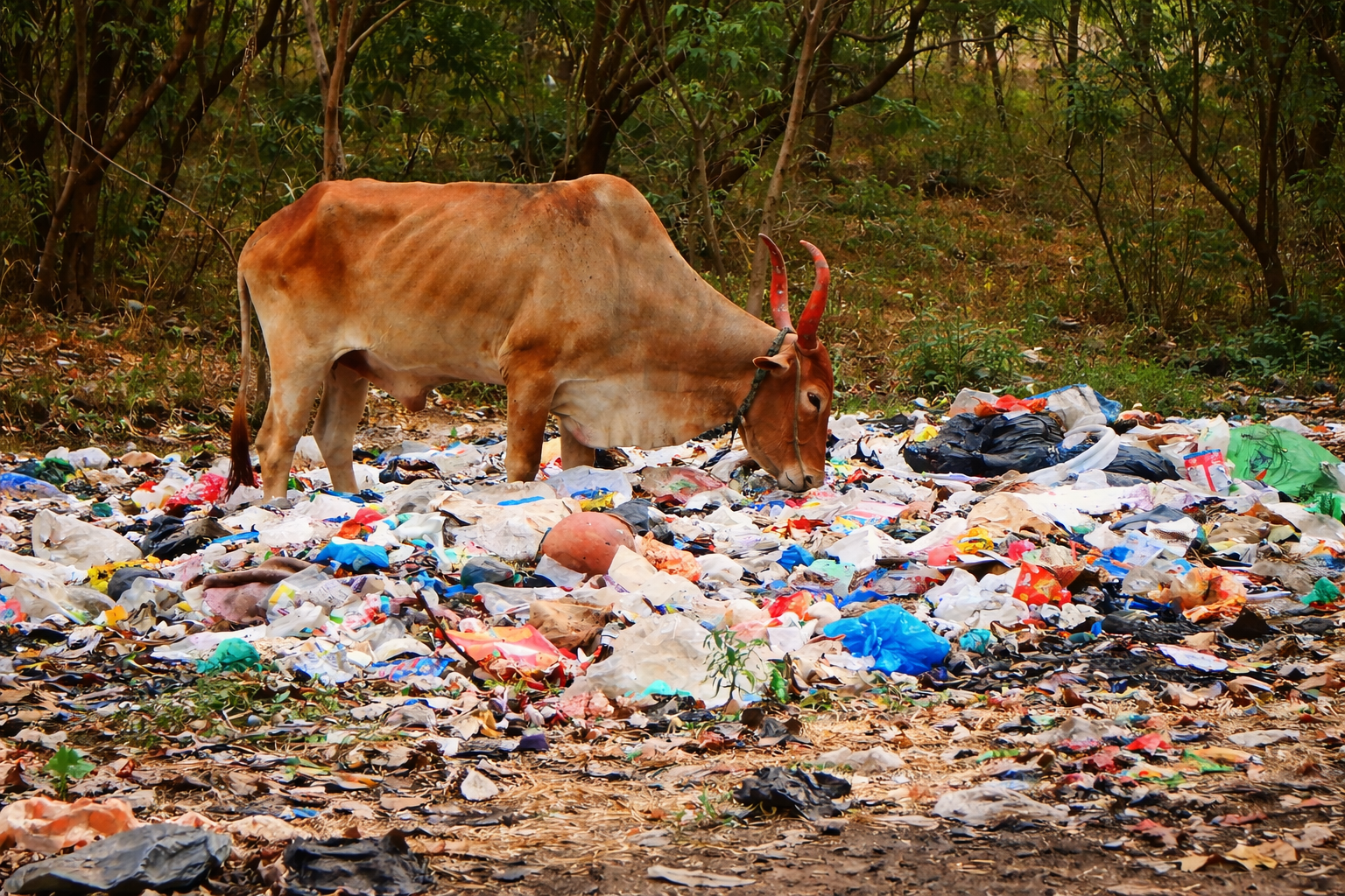 Wildlife affected by waste